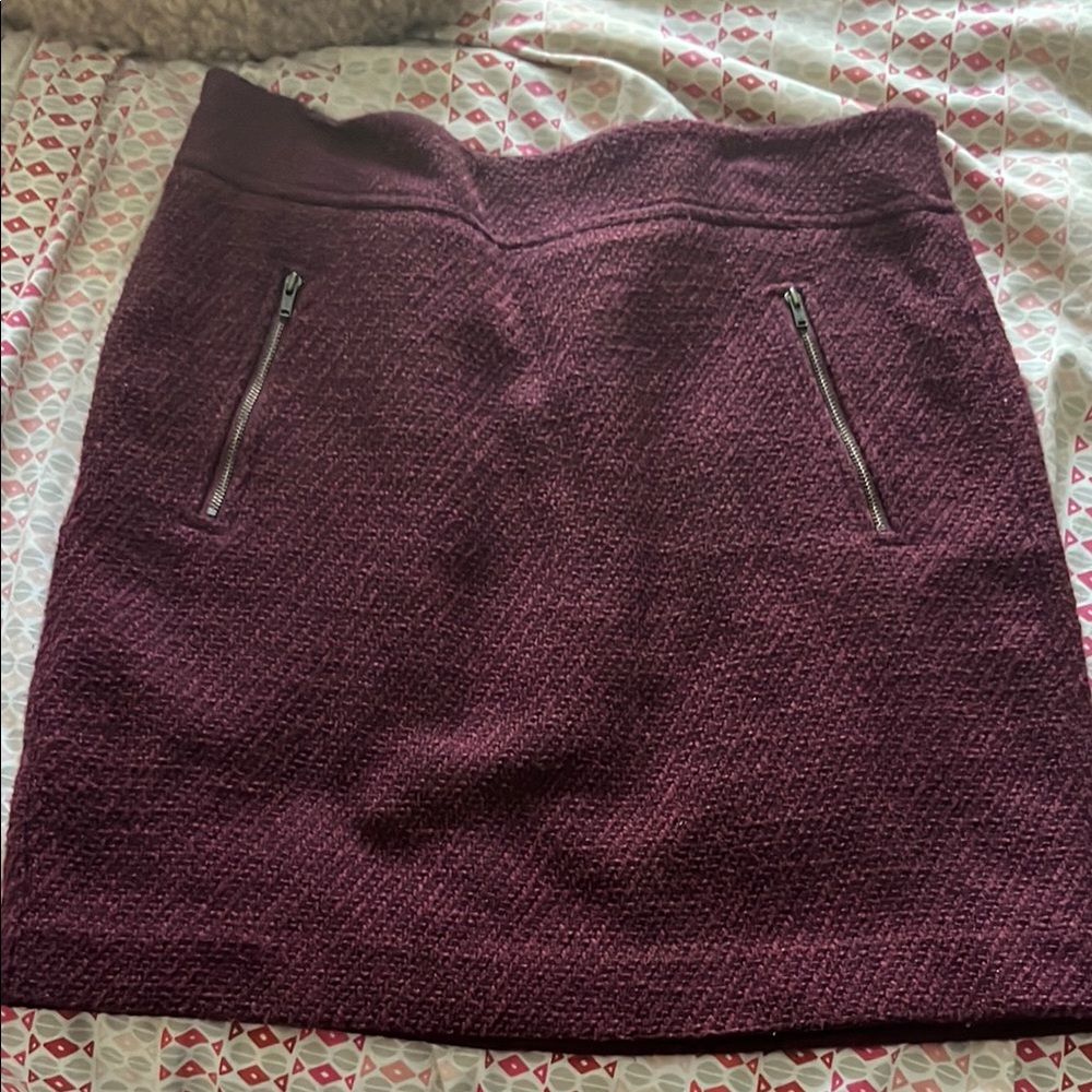 LOFT Rich Burgundy Pencil Skirt